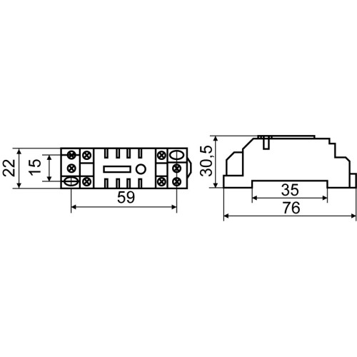 Колодка под реле LY2, PTF08A-E A0090060001
