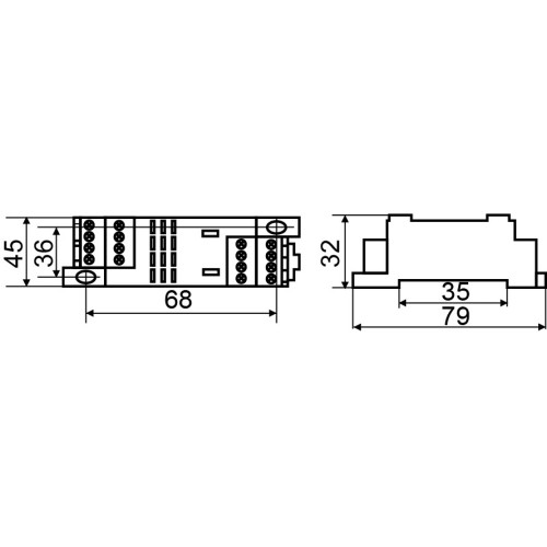 Колодка под реле LY4, PTF14A-E A0090060003