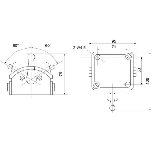 Разъединитель 1-0-1 на 15А (QS5-15N) A0100010002