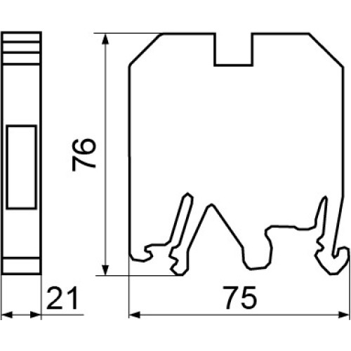 Клеммник JXB 70/35 серый A0130010007