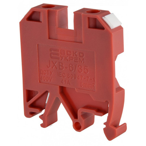Клеммник JXB 6/35 красный A0130010035