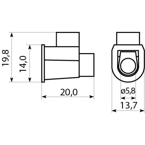 Клеммник конечный 6 мм Т-1 (100шт.) A0130060010