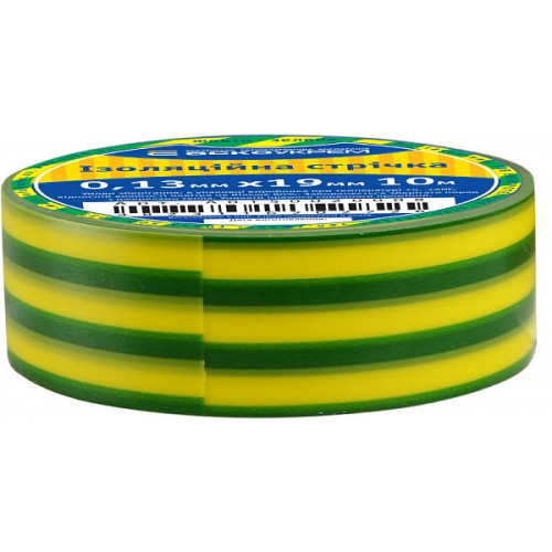 Изолента 0,13мм*19мм/10м желто-зеленая A0150020008