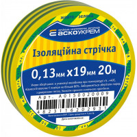 Изолента 0,13мм*19мм/20м желто-зеленая