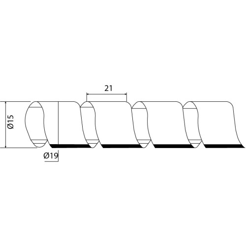 Спираль 15 - 100 мм белая-прозрачная, 10м, SWB-19 A0150070006