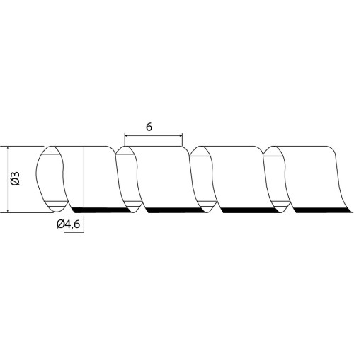 Спираль 3 - 20 мм белая-прозрачная, 10м, SWB-03 A0150070008
