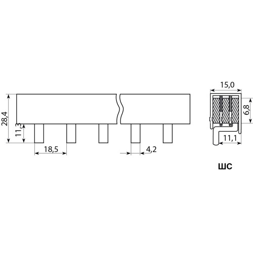 Шина соединительная ШС 100-3/63 A0150110003