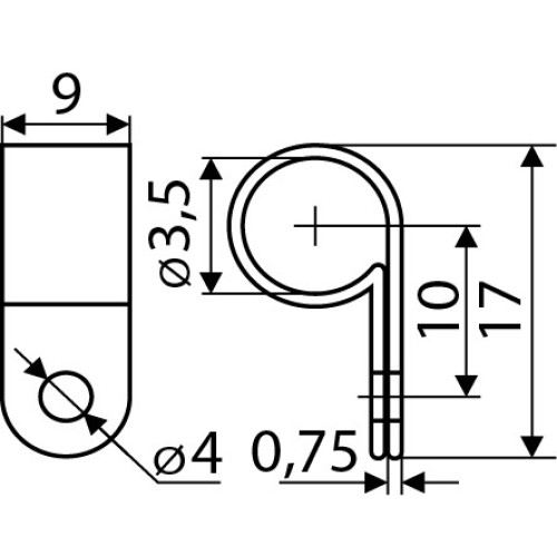 Скоба кабельная CHS 1/8R (100 шт.) A0150140001