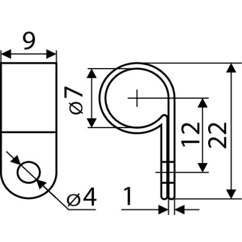 Скоба кабельная CHS 5/16R (100 шт.) A0150140004