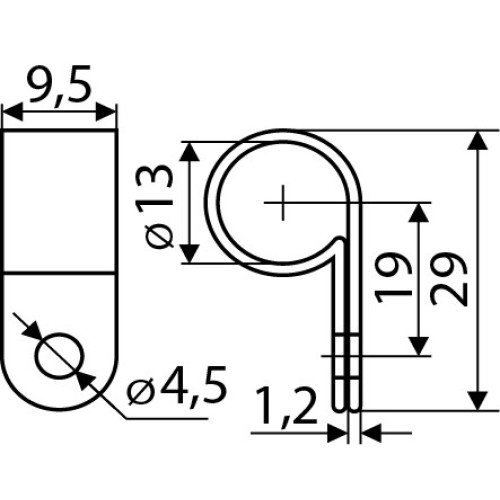 Скоба кабельная CHS 5/8R (100 шт.) A0150140007