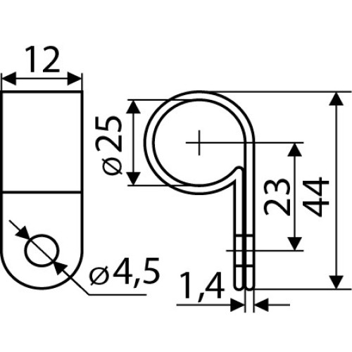 Скоба кабельная CHS 1R (100 шт.) A0150140009