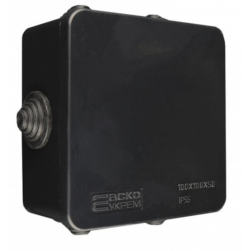 Распределительная коробка 100х100х50мм, черный, UAtmo Jet Black A0150170033