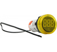 Круглый цифровой измеритель температуры ED16-22WD -25°С - 150°С (желтый)