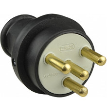 Вилка каучуковая 3Р+PE 25А IP44
