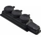 Колодка каучуковая 2Р+PE с защитными крышками трехместная 16А IP44 A0250010009