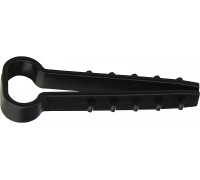 Дюбель-хомут (10*5) черный под плоский кабель (уп.100шт)
