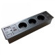 Врезной блок розеток 3х220В + USB тип С, черный, Versaframe ASA 060.40F.00009