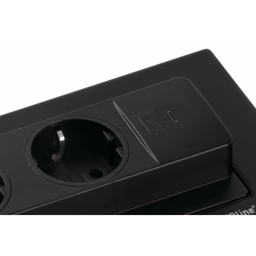 Вращающийся блок розеток 220В+USB EVOline BackFlip, под бетон