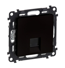 Розетка компьютерная RJ45 Кат.5е UTP, черный матовый, Valena LIFE