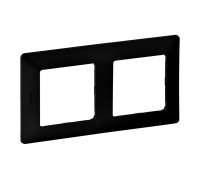 Рамка 2 поста, черный матовый, Valena Life