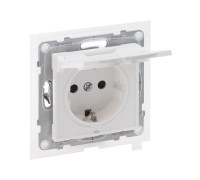 Розетка силовая влагозащищенная IP44 16А, 250 В по авт. клеммы, белый, Suno