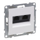 Розетка информационная двойная RJ45 cat. 6 UTP, белый, Suno Legrand 721153