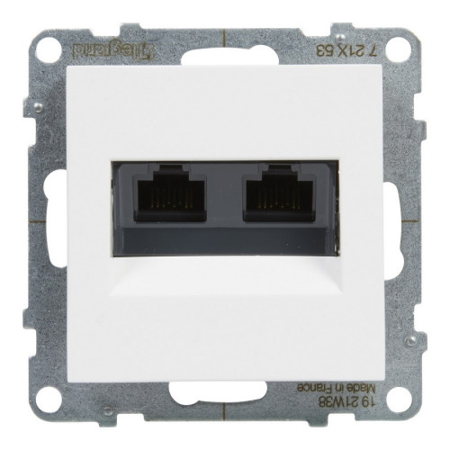 Розетка информационная двойная RJ45 cat. 6 UTP, белый, Suno Legrand 721153