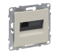 Розетка информационная RJ45 cat. 5E UTP, слоновая кость, Suno