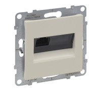 Розетка информационная RJ45 cat. 6 UTP, слоновая кость, Suno
