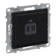 Розетка USB Тип С+C, 15 Вт 5В, черный, Suno Legrand 721431