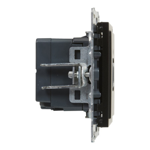 Розетка USB Тип С+C, 15 Вт 5В, черный, Suno Legrand 721431