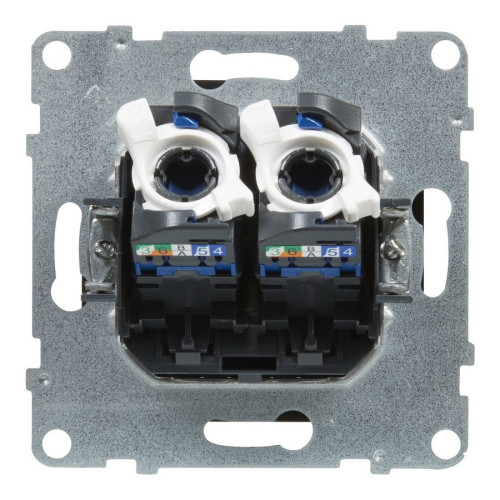 Розетка информационная двойная RJ45 cat. 6 UTP, черный, Suno Legrand 721453