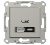 USB розетка тип А+С, бронза, EPH2700369 Schneider Electric Asfora