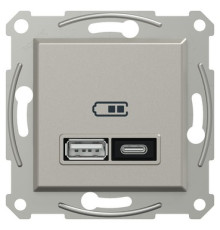 USB розетка тип А+С, бронза, EPH2700369 Schneider Electric Asfora