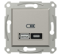 USB розетка тип А+С, 21 Вт, бронза, EPH2700569 Schneider Electric Asfora