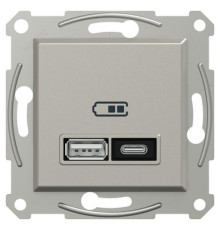 USB розетка тип А+С, 21 Вт, бронза, EPH2700569 Schneider Electric Asfora