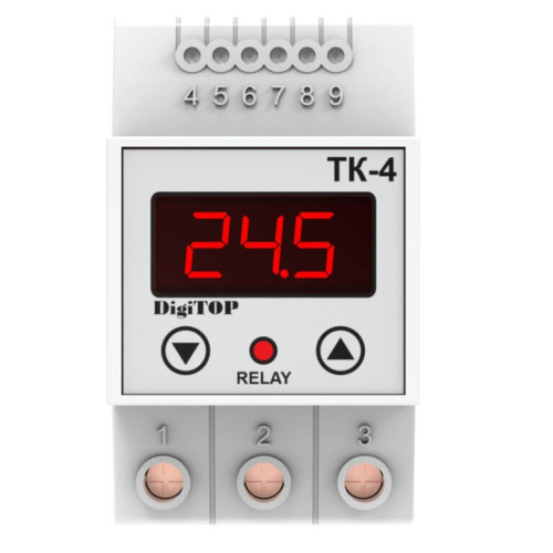 Терморегулятор 16А на din-рейку, ТК-4 Digitop
