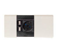 Розетка 220В с USB в столешницу, белый, Versapad ASA 060.08F.00001