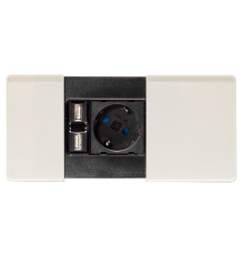 Розетка 220В с USB в столешницу, белый, Versapad ASA 060.08F.00001