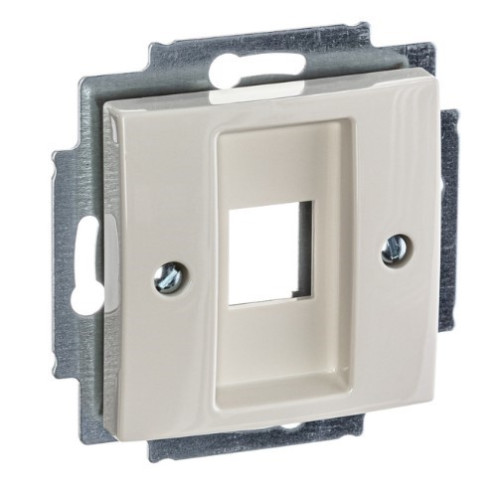 Накладка для компьютерной розетки, слоновая кость, ABB 2561-92-507 Basic 55