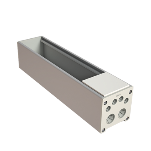 Розеточный блок на 4 (5) розетки К45, белая заглушка, Ofiblock COMPACT Simon KFC204/9