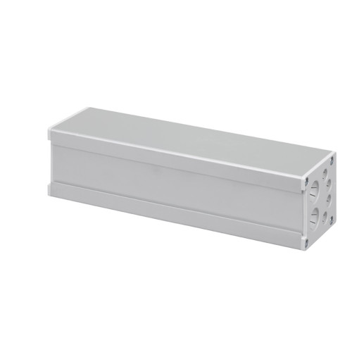 Розеточный блок на 3 (4) розетки К45, пустой, алюминий, Ofiblock COMPACT Simon KFC203/14