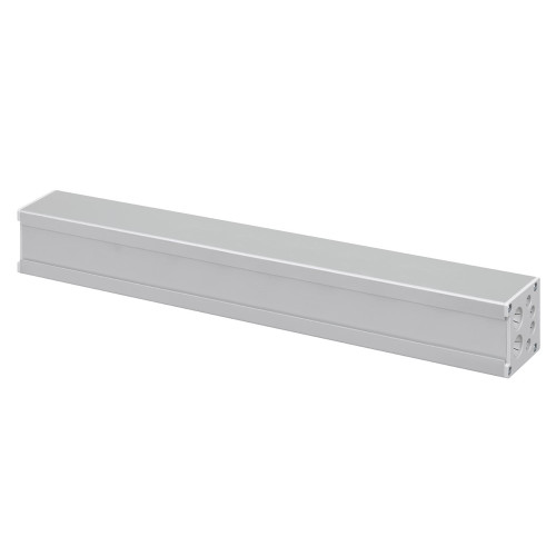 Розеточный блок на 8 (9) розеток К45, пустой, алюминий, Ofiblock COMPACT Simon KFC208/14