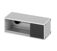 Розеточный блок на 2 (3) розетки К45, пустой, алюминий, Ofiblock COMPACT Simon KFC232/14