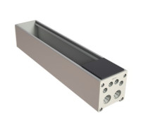 Розеточный блок на 5 (6) розеток К45, пустой, алюминий, Ofiblock COMPACT Simon KFC205/14