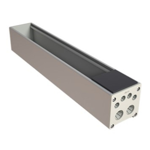 Розеточный блок на 6 (7) розеток К45, пустой, алюминий, Ofiblock COMPACT Simon KFC206/14