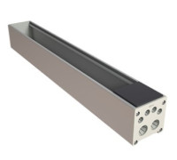Розеточный блок на 8 (9) розеток К45, пустой, алюминий, Ofiblock COMPACT Simon KFC208/14