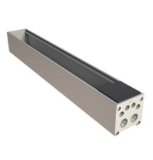 Розеточный блок на 8 (9) розеток К45, пустой, алюминий, Ofiblock COMPACT Simon KFC208/14