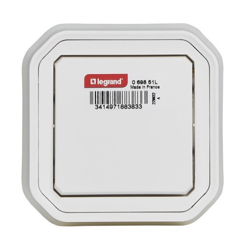 Переключатель с рамкой, встраиваемый, белый, Plexo Legrand 069851L