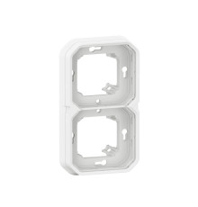 Рамка-супорт 2-постовая горизонтальная/вертикальная, белый, Plexo